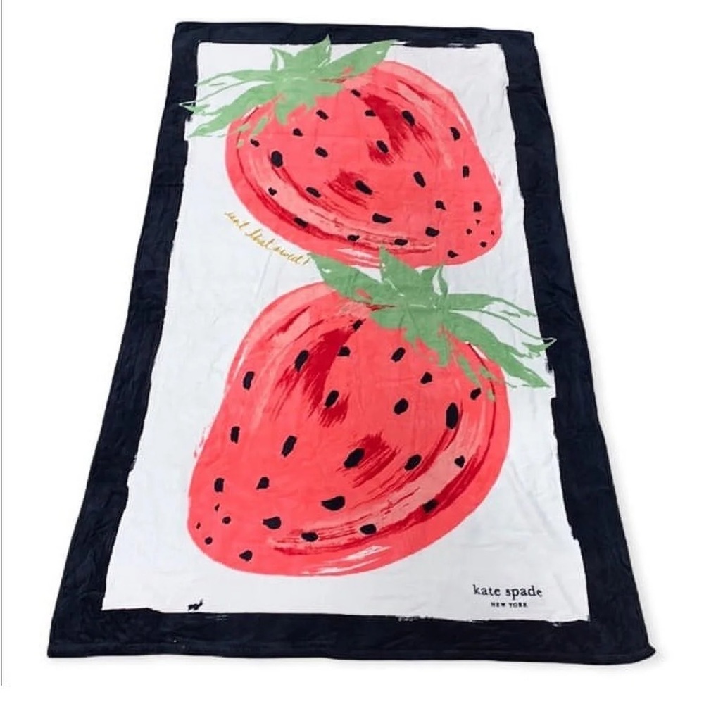 Kate Spade strawberries beach towel